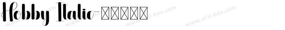 Hobby Italic字体转换